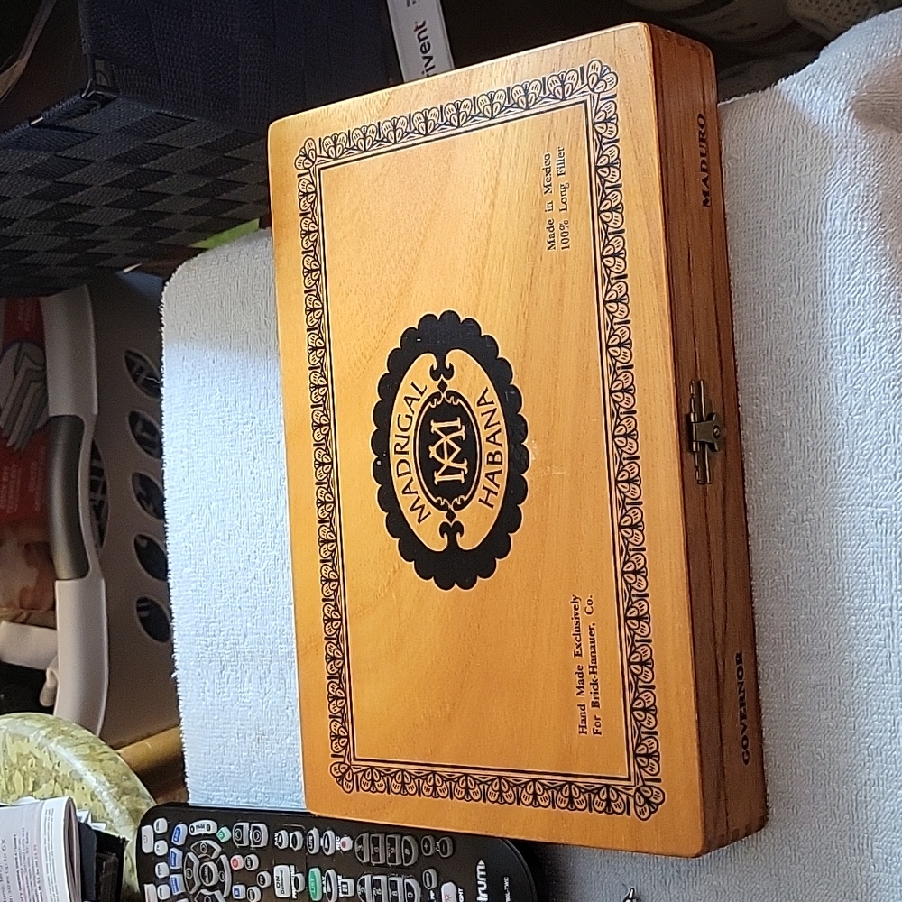 Vintage wooden cigar box